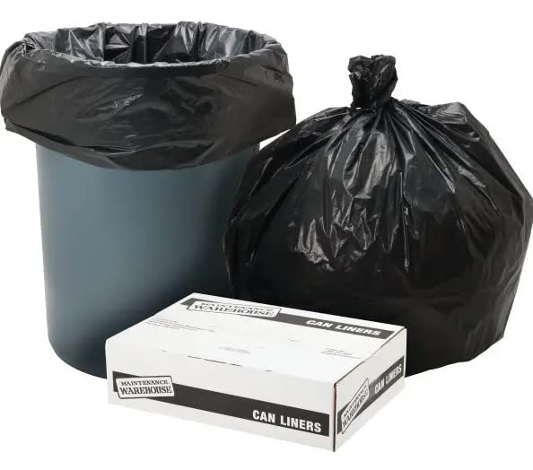 Maintenance Warehouse® 40-45 Gal 1.5 Mil Low-Density Trash Bag (100-Pack) (Black)