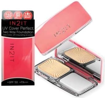 IN2IT UV Cover Perfect Two Way Foundation VPF01 1's -Water resistant and long-lasting for 15 hours. Formulated with vitamin C and vitamin E and moisturize your skin