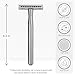 Bambaw Double Edge Safety Razor for Men & Women, Metal Razor with 5 Double Edge Safety Razor Blades, Eco-Friendly Razor – Silver