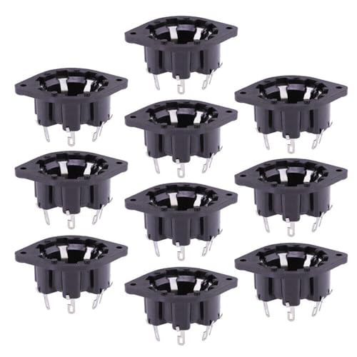 10Pcs 8Pin Tube Socket Valve Base Compatible with AZ1,AD1,AL4,EL6,EL8, EF9 Audio HiFi DIY