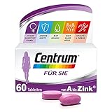 Centrum Für Sie – Hochwertiges Nahrungsergänzungsmittel mit Mikronährstoffen – Speziell für Frauen – Vitamine, Mineralstoffe, Spurenelemente – 1 x 60 Tabletten