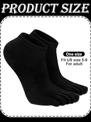 Image of Bencailor 6 /12 /32Pairs Women Toe Socks Five Toe Cotton Socks Ankle Sock with Toes Separated for Women Men Athletic Running