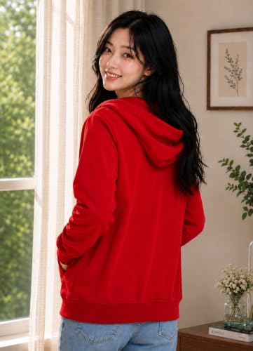 Image of ADBUCKS Women's Cotton Winter Jacket Sweatshirts Casual Drawstring Clothes Zip Up Hoodie With Front Pocket Ii Womens Hoodies Ii Womens Jacket Ii Winter Sweater Hoodie For Women & Girls