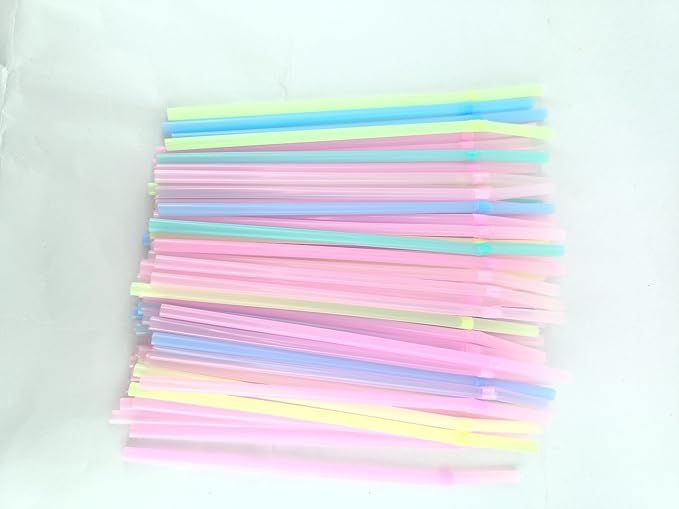 Plant-Based Biodegradable Drinking Straws | Soft and Eco-Friendly Straws for Hot and Cold Beverages (Multicolor-Set of 50)-image-22
