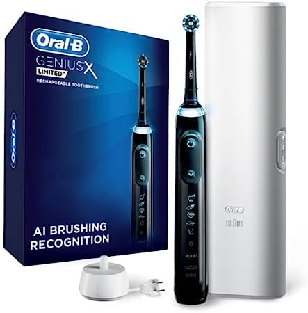 Oral-B Adult Electric Toothbrush With Artificial Intelligence/Replacement Brush Head & Travel Case (Black), 1 Piece