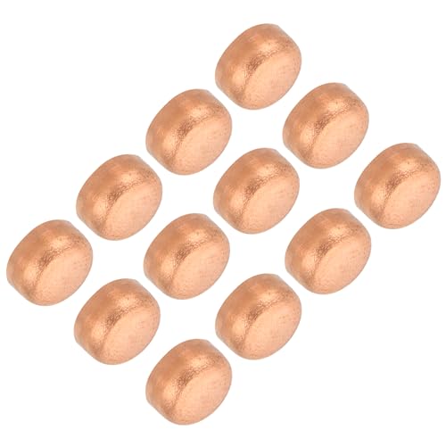 PATIKIL 1/4 Inch ID Copper Pipe End Cap, 12 Pack Copper Fitting Cap Sweat Plug Solder Connection for Plumbing HVAC Air Conditioner