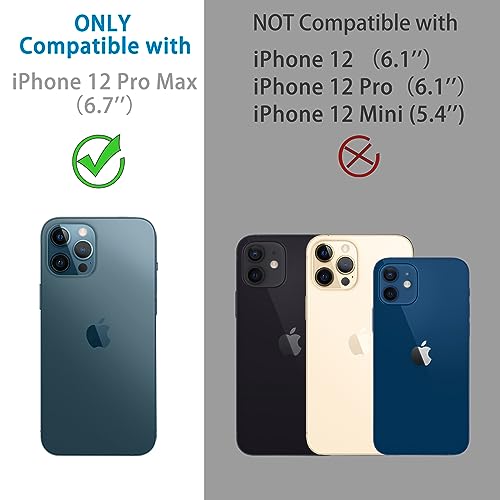 Dengduoduo 【Pacote com 3】 Protetor de lente de câmera de vidro temperado para iPhone 12 Pro Max de 6
