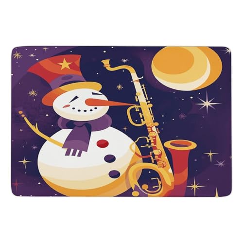 Snowman Plays Saxophone �o�X�}�b�g �m���X���b�v ����\ �G���A�}�b�g ���o�[�o�b�L���O �z���� �V�����[ �t���A �J�[�y�b�g �\�t�g �R�[���� �t���[�X �v���C���O 60 X 40�C���` ���r���O���[�� �Q���p