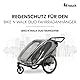 hauck Regenschutz für Bike N Walk Duo Fahrradanhänger 67 x 64 x 100 cm - mit Belüftungslöcher, Reflektierende Umrandung - Schnelle & Einfache Befestigung am Kinderanhänger - Faltbar - Transparent
