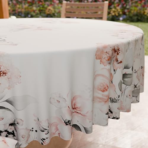 Nappe ronde anti-tache en microfibre imperméable pour table de cuisine - 6