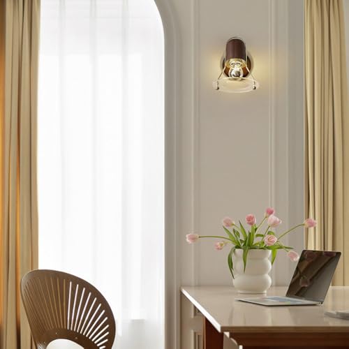 Lámpara de pared LED medieval francesa rústica para baño y dormitorio 5