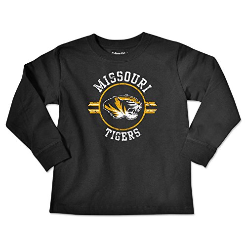 NCAA Missouri Tigers Toddler Long Sleeve Tee, 3 Toddler, Black