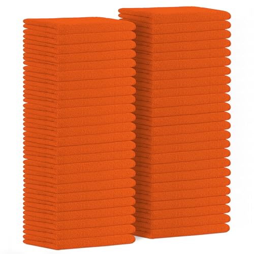 Avalon Towels Microfiber Cleaning Cloths (Value Pack of 48) - Size 16 x 16 Inches, Highly Absorbent Cleaning Rags, Lint Free, Reusable and Washable, Microfiber Towels for Cars