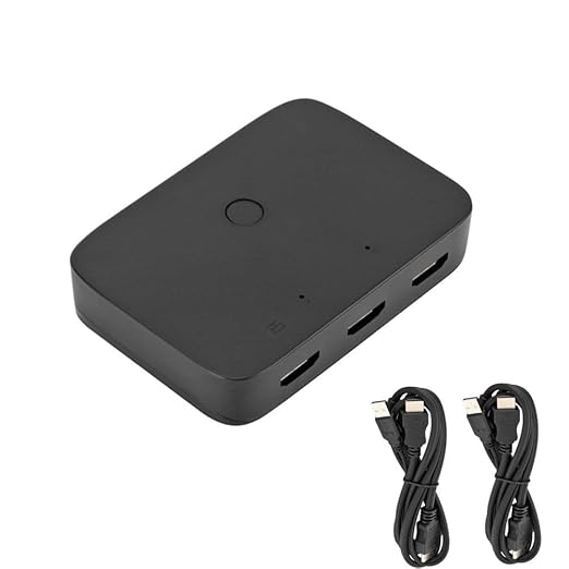 Replacement HDMI KVM Switch 2 in 1 Out 4K30HZ Compatible 2 Port...
