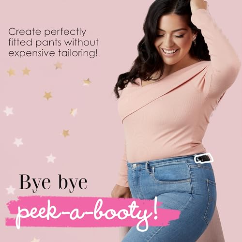 Hollywood Fashion Secrets Hip Hugger, Black, Elastic Belt Alternative, One Size2