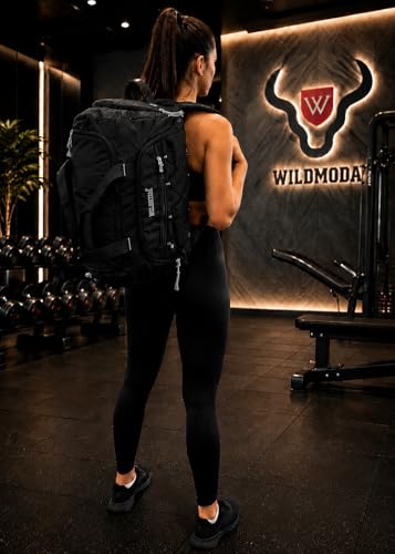 Image of 50L Gym Duffel Bag | Large Travel Sports Bag for Men & Women (Black)