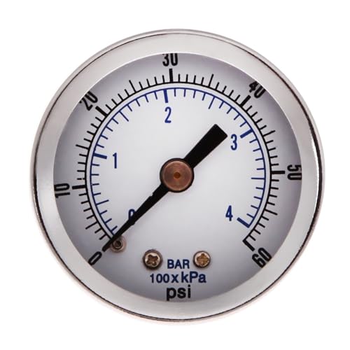 Manomètre compresseur d'air 12 bar double échelle filetage BSP 1/8 1/4
