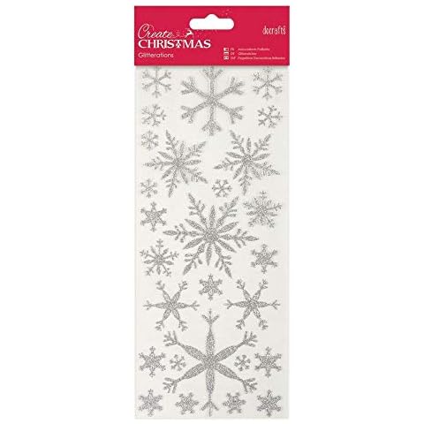docrafts Glitterations Silver Snowflake Stickers, 0.06 x 11.01 x 29.24 cm Cover