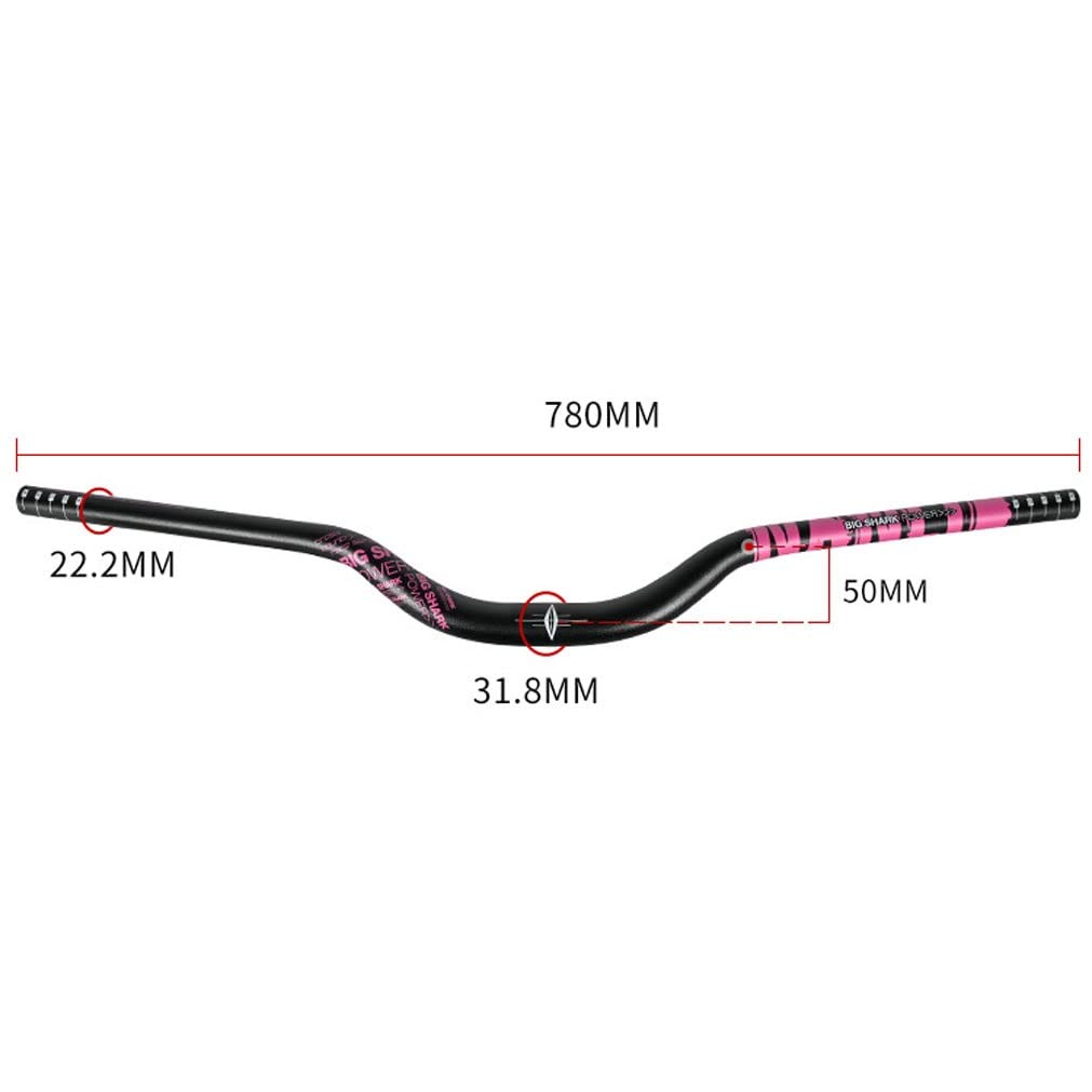 Amazon.co.jp: 31.8mm MTB ライザー ハンドルバー 50mm ライズ アルミ