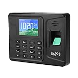 Fingerprint Attendance Machine 2.8 inch Color TFT Screen Voice Prompt Biometric Fingerprint Time Recorder Employee Payroll Recorder Machine(US Plug)