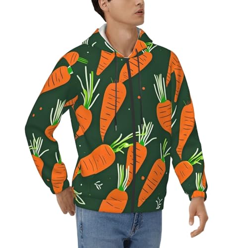 Sweat à capuche homme imprimé carotte pull décontracté saison fraîche