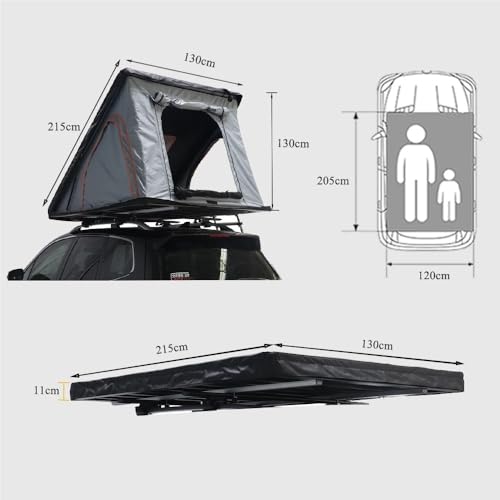 Carpa de techo plegable Soft Shell para SUV 1 persona miniatura 3
