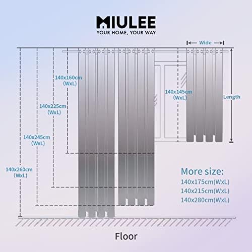 MIULEE Black Velvet Curtains Blackout Thermal Insulated 54 Inch drop Curtain Pair Eyelet Room Darkening Drapes for Living Room Kids Bedroom Nursery 46" W x 54" L 117x137 CM 2 Panels