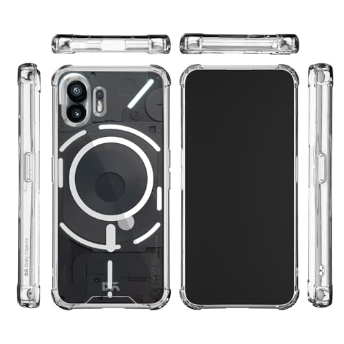 Image of DailyObjects Clear Magnetic Phone Case Cover Compatible with Nothing Phone 2 | Wireless Charging Slim Back Cover | 2 Layer Edge Protection & Shockproof