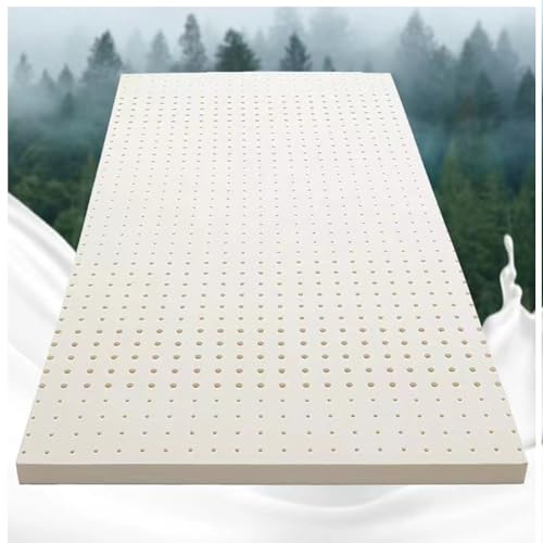 Natural Latex Topper Firm -2/3/4/6 Inch - Durable and Not Easy to Collapse,Memory Foam Mattress Topper,Natural Latex Mattress,4in,135X190cm(53X75IN)