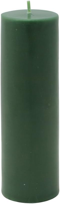 Zest Candle CPZ-119_24 24-Piece Pillar Candle, 2" x 6", Hunter Green (Pack of 12)