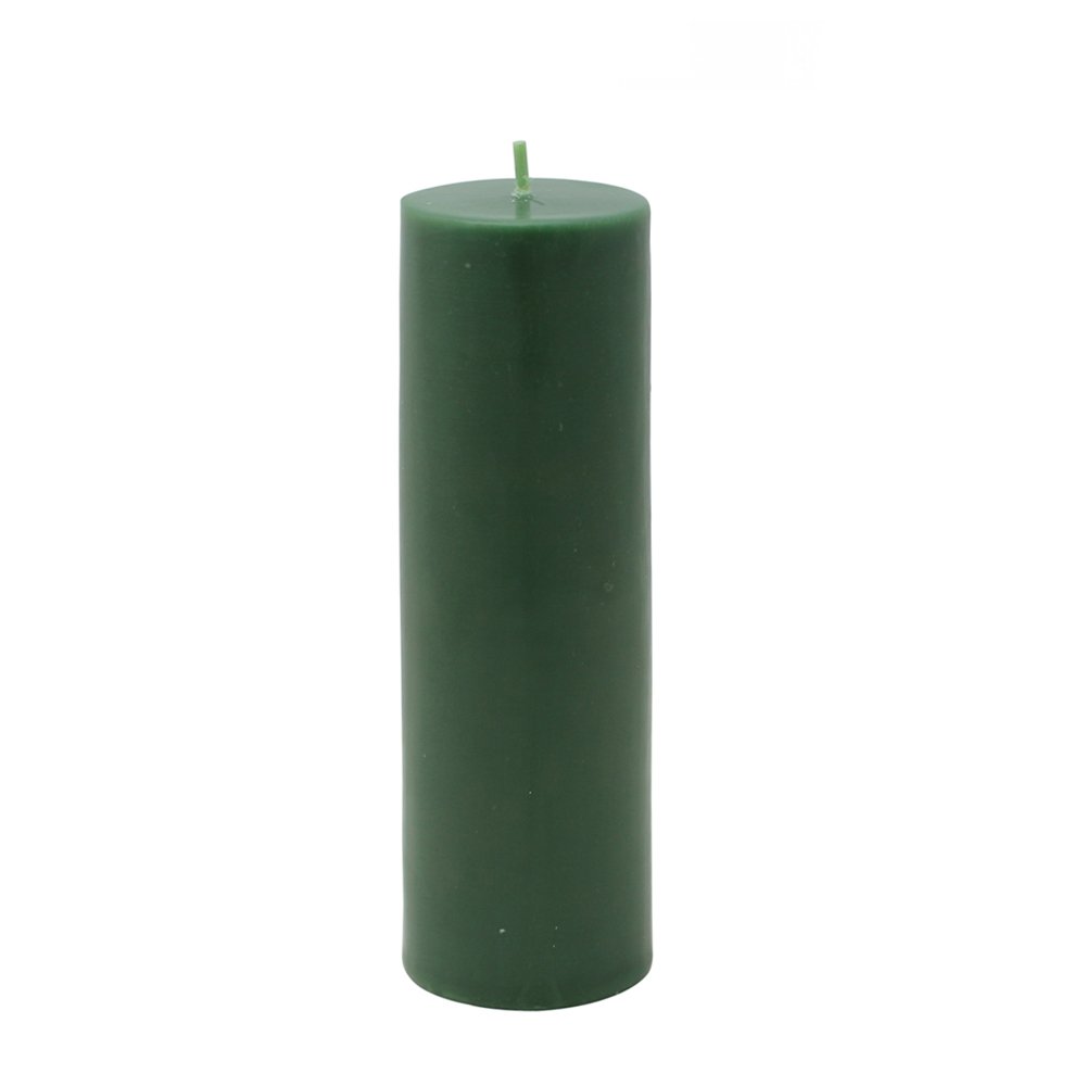 Zest CandleCPZ-119_24 24-Piece Pillar Candle, 2" x 6", Hunter Green (Pack of 12)