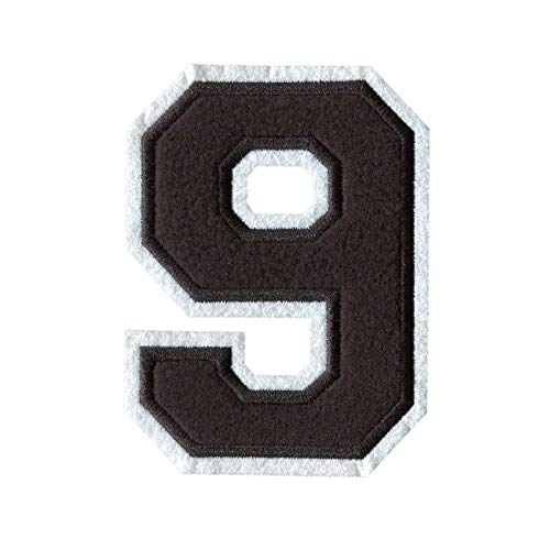 Lateroary 4.5" Custom Monogram Patch - Big Size Varsity Letter Embroidery Patch for Jeans, Jackets, Caps & More - Black