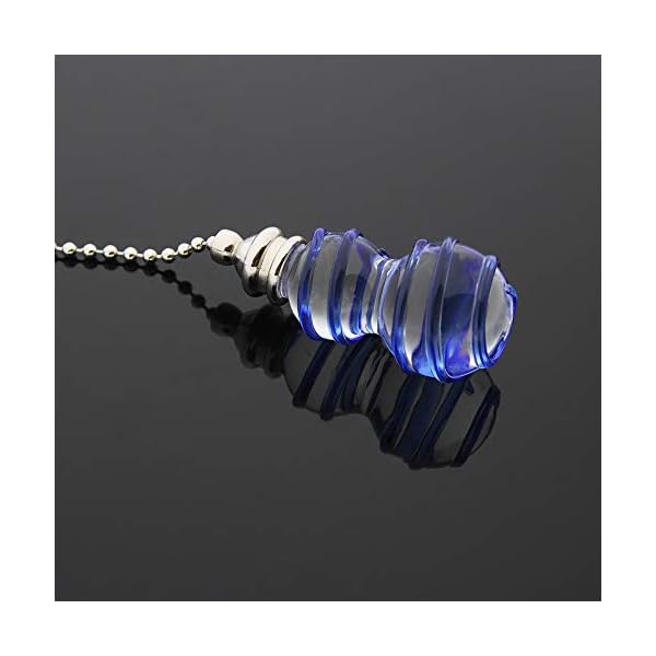 LumenTY 2 Sets bathroom light cord pulls light pull weight handle Light Pull Chain Extension with Ball Chain 1 Metre Length/Connectors for Bathroom Toilet Bedroom -Gourd Shaped Crystal Lamp Pull - Image 4