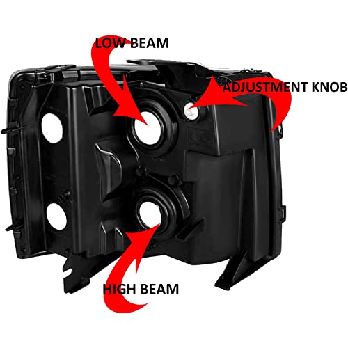 A And P Headlight Assembly Kit-Compatible With 2007-2014 Silverado 1500 2500 3500-Black Housing Clear Reflector Driver And Passenger Side #TOP1
