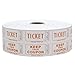 INDIANA TICKET CO. 1,000 Tangerine Raffle Tickets Double Roll, Premium Quality 50/50 Raffle Tickets, Tickets for Events, Carnivals, Door Prizes, Drinks and More