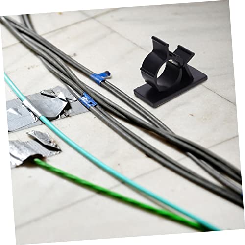DOITOOL 54pcs Clips para Gestión de Cables Autoadhesivos Organizadores de Cables para Electrodomésticos y Cargadores Compactos y Fáciles de Instalar, Sujetadores de Cables para Escritorio y Uso en Casa miniatura 6