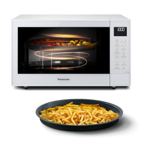 Panasonic NN-CT54RWBPQ 27L 4-in-1 Combination Inverter Microwave with Air Fryer 1000W 19 Auto Programs Convection Grill Cooking Space-Saving Slimline Design White