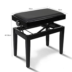 Tabouret de Piano en Simili Cuir, réglable en Hauteur, Banc de Piano de Luxe à Levage hydraulique, avec Coussin Confortable et imperméable, pour Maisons, églises, écoles, universités - Les Beatles, Paul McCartney, John Lennon, RIngo Starr, George Harrison Tabouret de Piano en Simili Cuir, réglable en Hauteur, Banc de Piano de Luxe à Levage hydraulique, avec Coussin Confortable et imperméable, pour Maisons, églises, écoles, universités – Image 2