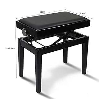 Tabouret de Piano en Simili Cuir, réglable en Hauteur, Banc de Piano de Luxe à Levage hydraulique, avec Coussin Confortable et imperméable, pour Maisons, églises, écoles, universités - Les Beatles, Paul McCartney, John Lennon, RIngo Starr, George Harrison Tabouret de Piano en Simili Cuir, réglable en Hauteur, Banc de Piano de Luxe à Levage hydraulique, avec Coussin Confortable et imperméable, pour Maisons, églises, écoles, universités – Image 2