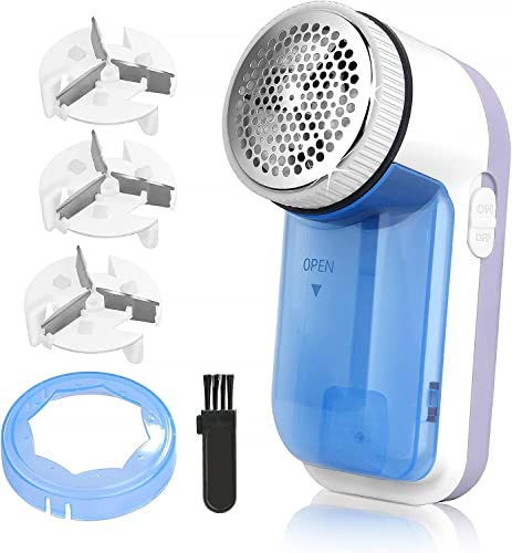 Fabric Shaver Lint Remover with 2 Free Extra Blade Electric Bobble Remover Larger Size Fluff Remover Powerful Lint Shaver Portable Jumper Debobbler Quickly and Effectively Remove Fuzz Pill for Clothes