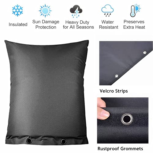 Wsobue Backflow Preventer Cover Insulated Pouch,Outdoor Pipe Insulation Cover,Winter Well Head Cover Water Well Pump Covers Sprinkler Valve Cover Insulated (Black) - Thumbnail 2