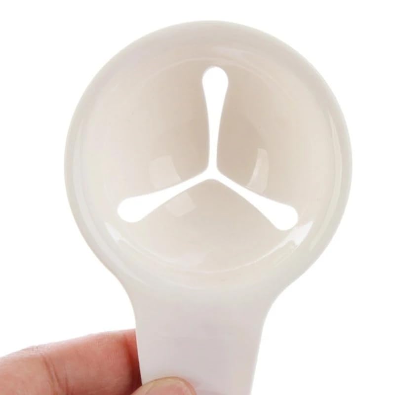 CHEFZOCO Separador de Yemas y Claras de Huevos 10 cm Plástico Blanco
