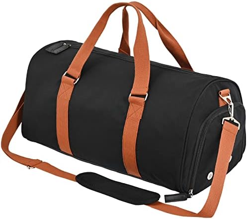 Aiamixo Sports Gym Bag for Men and Women Travel Duffel Bag with Shoes Compartment and Water Resistant Pouch