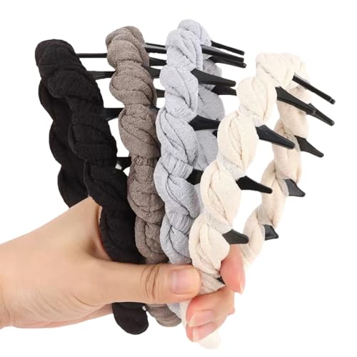4PCS Non-Slip High Crown Headbands for Women - Curly Hair