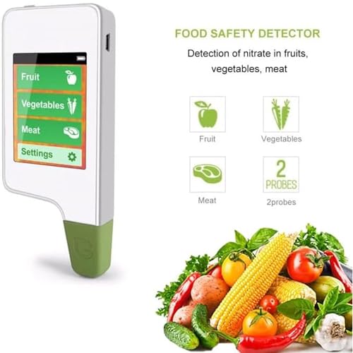 Digital Nitrate Tester per alimenti, rilevatore di residui di pesticidi controlla la verdura della frutta della carne, portatile 3 sec. Leggio Safe Home Kitchen Uso accurato affidabile strumento di co