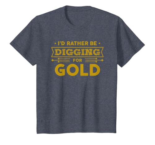 Gold Miner Digger Prospecting Treasure Hunting Shirt T-Shirt, Youth, Heather Blue, Medium