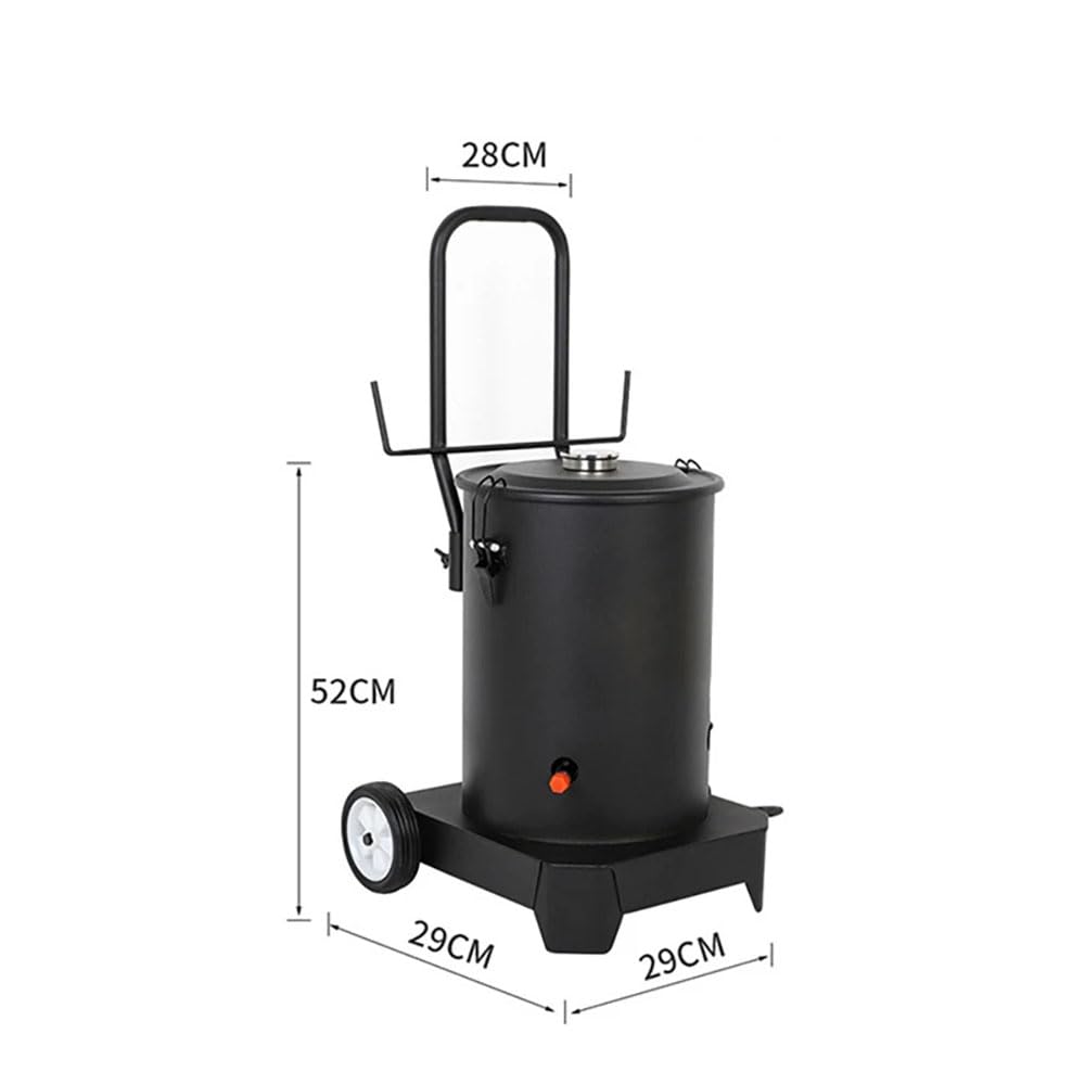Pistola de grasa eléctrica, herramienta de lubricación de alta presión de 24 V con ruedas y manguera de 10 m, portátil para excavadoras, vehículos de construcción y equipos industriales