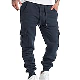 2023 Pantalones Hombre otoño Inviernos Deporte Casual Jogging Pantalón Largos con Ajustable Cordón Sueltas Chandal Pantalone de Trabajo Color Sólido para Corror Gimnasio Fitness Pants Joggers