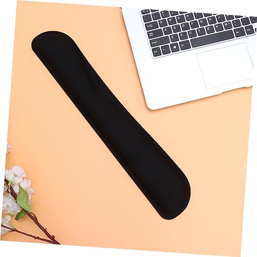 KALLORY 1 Juego Almohadilla del Mouse del Protector de muñeca del Teclado Alfombrilla de ratón reposamuñecas para Teclado Almohadilla de Cintura de ratón reposamuñecas para Trabajar Negro