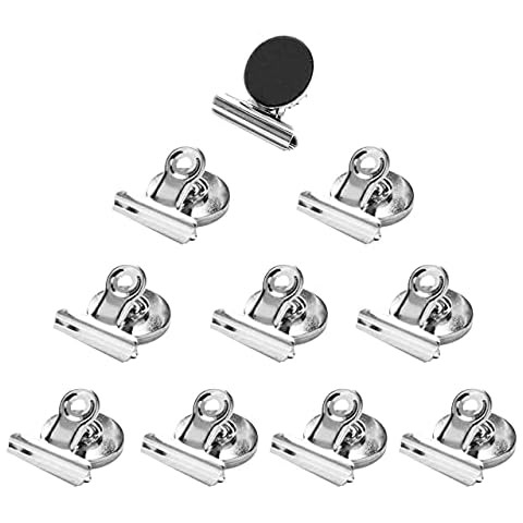 KOOKZ Magnetic Clips 10pcs Strong Fridge Magnetic Hook Clips Perfect Fridge Magnets Whiteboard Magnets For Home School Office Kitchen Use Cover